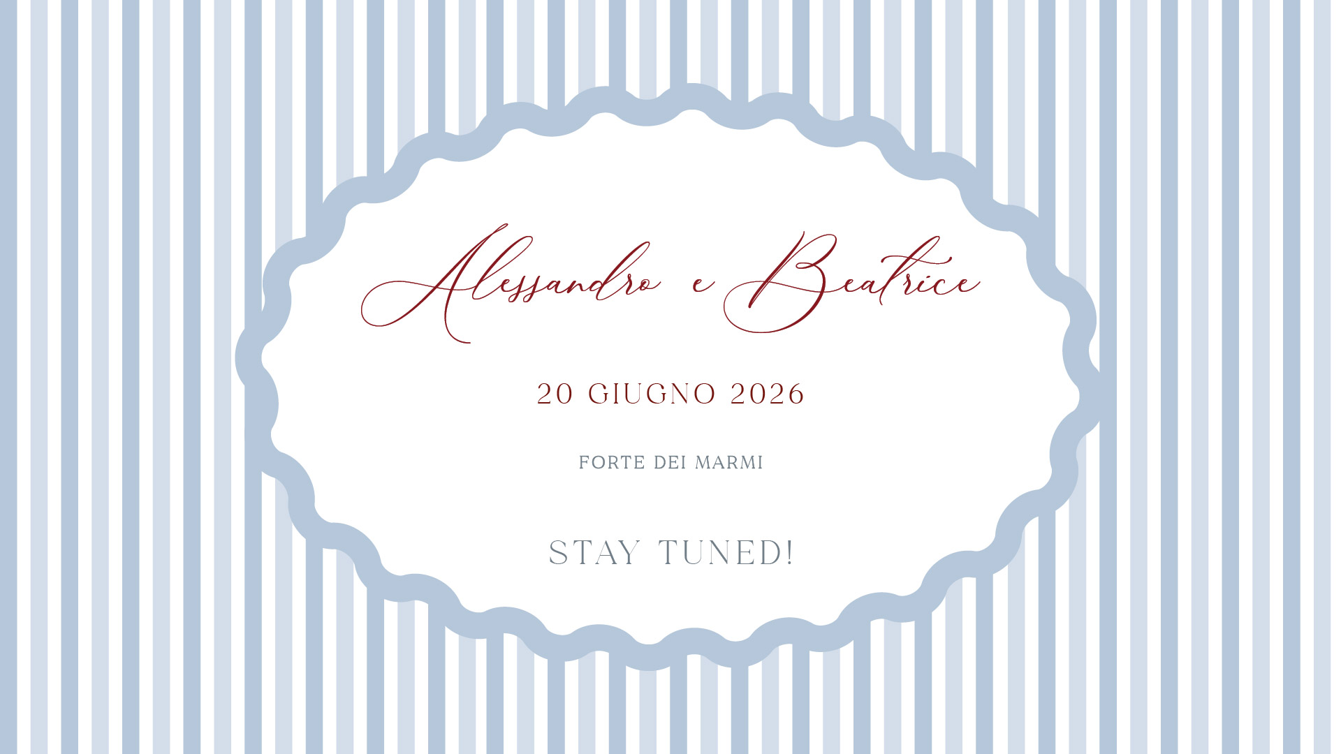 Invito matrimoniale Alessandro e Beatrice - 20 Giugno 2026, Forte dei Marmi